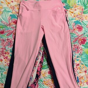 Lilly Pulitzer Corso Pink Striped stretch pants size 6